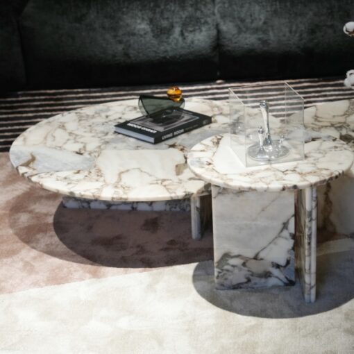 100% Natural Marble Stone Furniture Customized Coffee Table Round Side Table Hotel Living Room Furniture