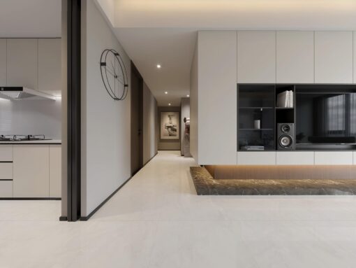 Cream Sintered Stone Tile Backboard floor Interior Design For Walling And Flooring tiles – Image 3
