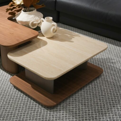 A supplier of luxury marble and jade stone dining tables paired with solid wood coffee tables - Image 4