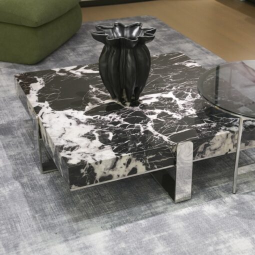 Black Bvlgari marble indoor coffee table furniture factory production wholesale price