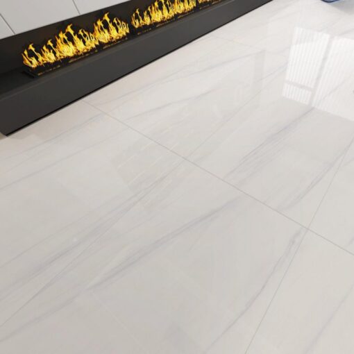 ⁦Carrara White natural marble stone interior living room floor tile⁩ - الصورة ⁦4⁩