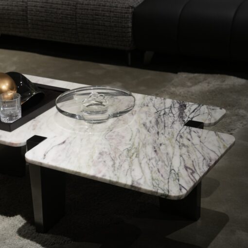 Carrara white marble side table, modern, simple and irregular center stone coffee table