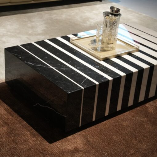 Classic Natural Marble Stone Furniture Done Inlaid Design Interior Square Coffee Table Stone Factory Wholesale Price – Image 2