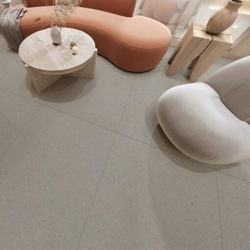 ⁦Creamy grey terrazzo stone hotel project floor tile⁩ - الصورة ⁦2⁩
