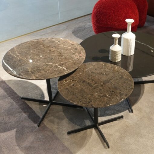 Custom Elegant Stone Furniture Simple Stylish Design Stone Side Table Stainless Steel Iron Marble Top Stone Slab Coffee Table Natural For Living Room Be Decoration Coffee Table Marble Coffee Table