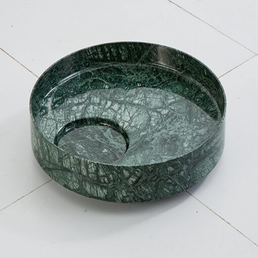 Custom marble Stone bathroom sink Luxury marble vanity unit Green Marble Round Wholesale marble bathroom vanity sinks Home