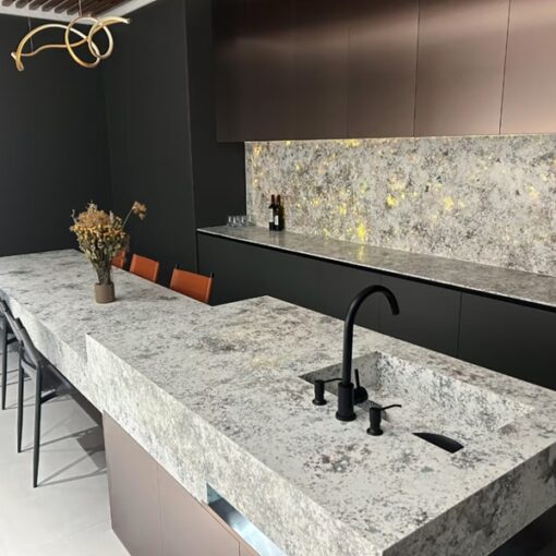Custom natural marble stone kitchen table Island stone processing factory wholesale price