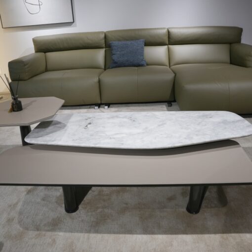 Customized Elegant Stone Furniture Factory price Living Room Modern Center Table Marble Surface Stainless Steel frame Coffee Table - Image 4
