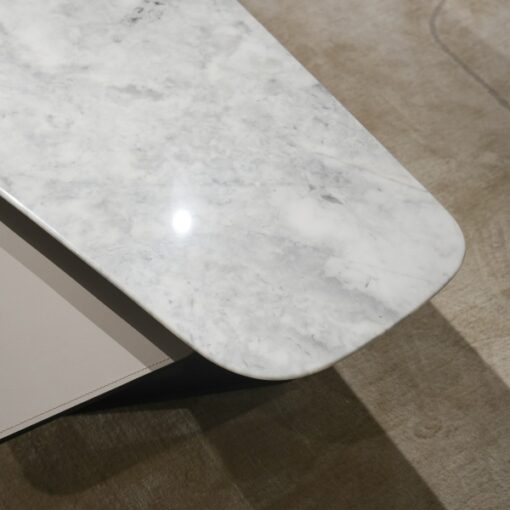 Customized Elegant Stone Furniture Factory price Living Room Modern Center Table Marble Surface Stainless Steel frame Coffee Table - Image 3