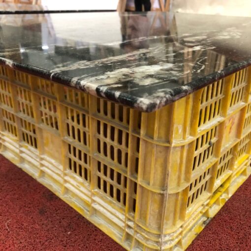 ⁦Dark Blue Marble Stone Dining Table top China Yunfu stone processing factory wholesale price⁩ - الصورة ⁦3⁩