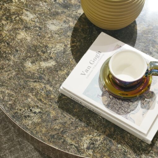 Design Italian Stone Table Modern Custom Wood Metal Frame Brown Lift Coffee Side Table Tea Table Coffee Side Table For Living Room - Image 4