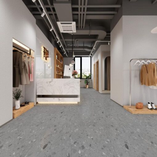⁦Grey Terrazzo Stone Floor Tiles For Living Room Factory⁩ - الصورة ⁦3⁩
