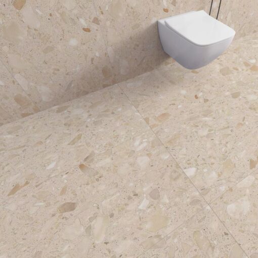 ⁦German Beige Terrazzo Bathroom Flooring Tile⁩ - الصورة ⁦2⁩