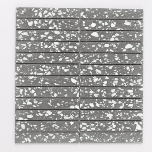 Gray Terrazzo Stone Mosaic indoor kitchen bathroom floor tile Mosaic tiles China supplier