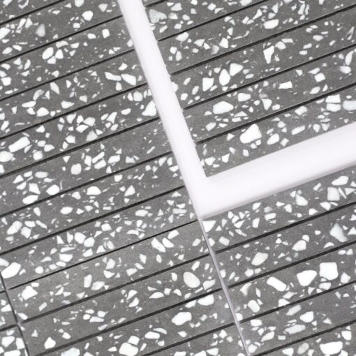 Gray Terrazzo Stone Mosaic indoor kitchen bathroom floor tile Mosaic tiles China supplier - Image 2