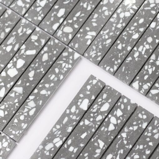 Gray Terrazzo Stone Mosaic indoor kitchen bathroom floor tile Mosaic tiles China supplier - Image 3
