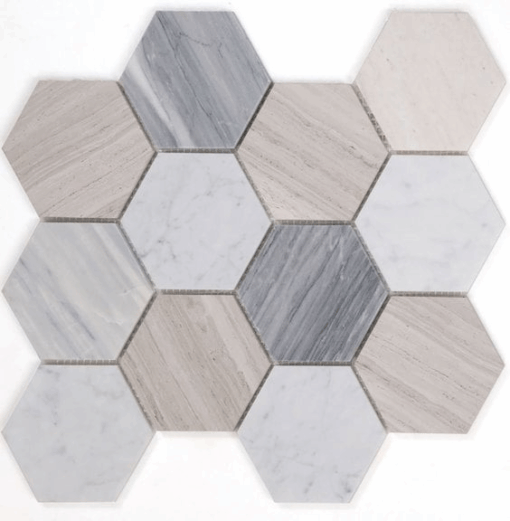 Stone Mosaic Marble Hexagon Bathroom Floor Wall Tiles Wholesaler