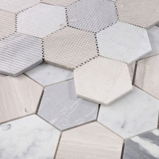 Stone Mosaic Marble Hexagon Bathroom Floor Wall Tiles Wholesaler – Image 3