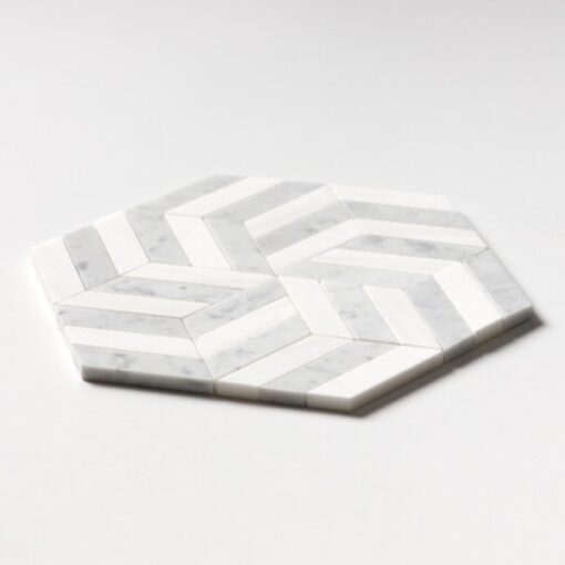 Hexagonal Stone Mosaic Waterjet Cutsomized Floor&Wall Tiles – Image 4