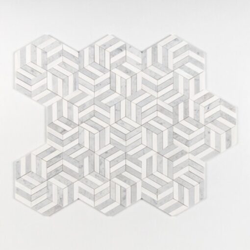 Hexagonal Stone Mosaic Waterjet Cutsomized Floor&Wall Tiles – Image 2