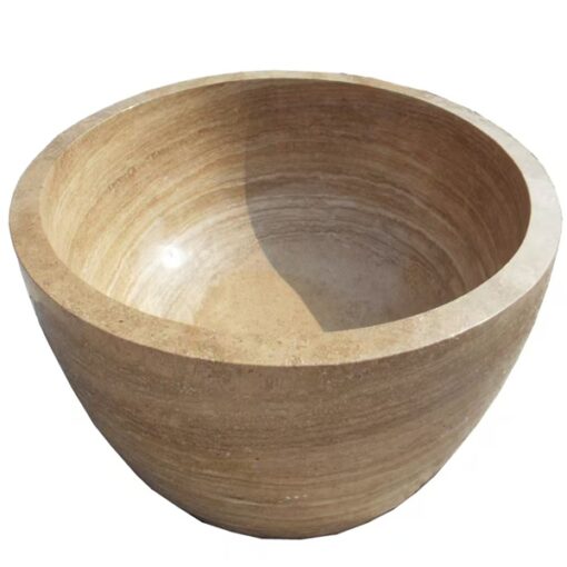 High Quality Stone Bathtub Marble Bathtub Yellow Natural Travertine Bath Stone Bath Tub Freestanding