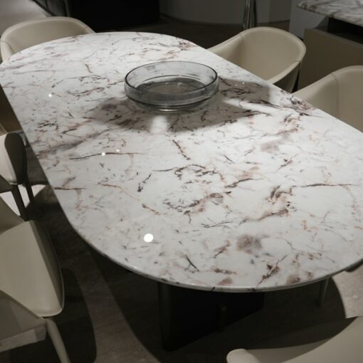 High Quality Stone Table Modern Luxury Furnitures Dinners Table Dining Room Set Marble Stone Marble Dinning Table Set With 6 Chairs