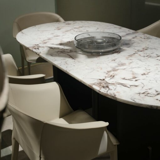High Quality Stone Table Modern Luxury Furnitures Dinners Table Dining Room Set Marble Stone Marble Dinning Table Set With 6 Chairs - Image 5