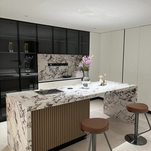 High-end Stone Furniture Bvlgari Marble Countertop Customized Size Dining Room and kitchen Island Worktops Design for Hotel Villa Projects