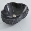 Irregular Shape Stone Customized Polished Nero Marquina Marble Above Counter Bathroom Vanity Bowl Natural Stone Modern Washing Basin