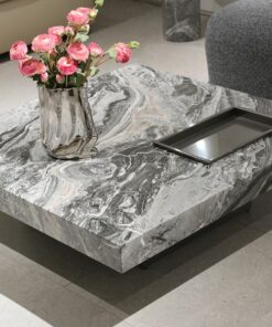 Italian Designer Stone Table Villa Light Luxury Modern Design Marble Living Room Coffee Table Modern Minimalist Style Customized Coffee Shop Set