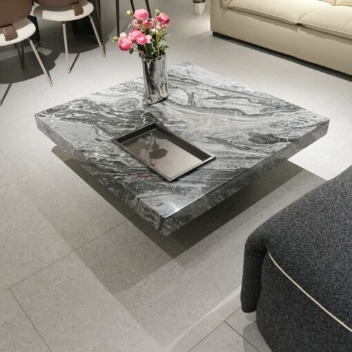 Italian Designer Stone Table Villa Light Luxury Modern Design Marble Living Room Coffee Table Modern Minimalist Style Customized Coffee Shop Set - Image 3