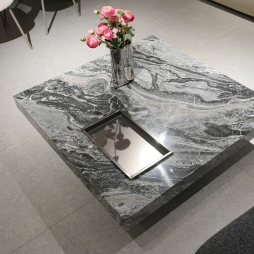 Italian Designer Stone Table Villa Light Luxury Modern Design Marble Living Room Coffee Table Modern Minimalist Style Customized Coffee Shop Set - Image 2