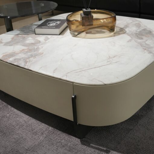 Italian Luxury Design Stone Table Modern Coffee Table Marble Top Table living room tv stand and coffee table set for home luxury - Image 3