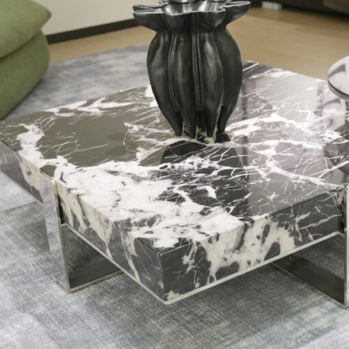 Italian Luxury Stone Furniture Marble Square Coffee Table Living Room Home Size Apartment Designer High-end Combination