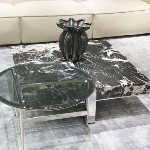 Italian Luxury Stone Furniture Marble Square Coffee Table Living Room Home Size Apartment Designer High-end Combination – Image 3