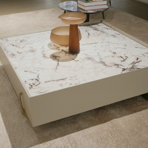 Italian Luxury Stone Table Modern Living Room Square Marble Coffee Table Center Table - Image 5