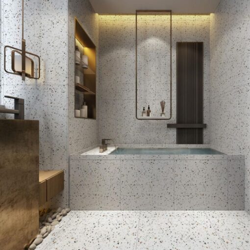 ⁦Khaki Off White Terrazzo Stone Supplier⁩ - الصورة ⁦3⁩