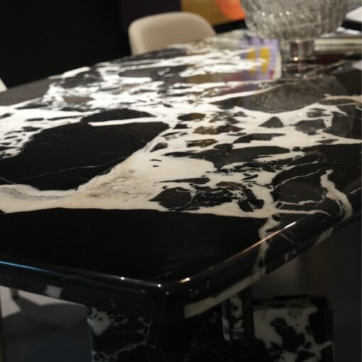 Luxury Black Natural Marble Stone Furniture Dining Table Home Marble Dining Table Fashionable Dining Tables – Image 4