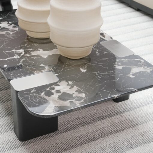Luxury Marble Stone Furniture Coffee Table Modern Design Natural Stone Rectangle Living Room Furniture – Image 2