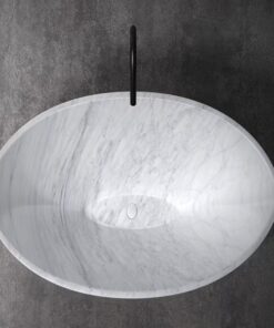 Luxury Modern Stone Bathtub Natural Stone Carrara White Marble Bathtub for Sale Custom Size  Shower Bathtub Bathroom Free Standing Volakas Stone