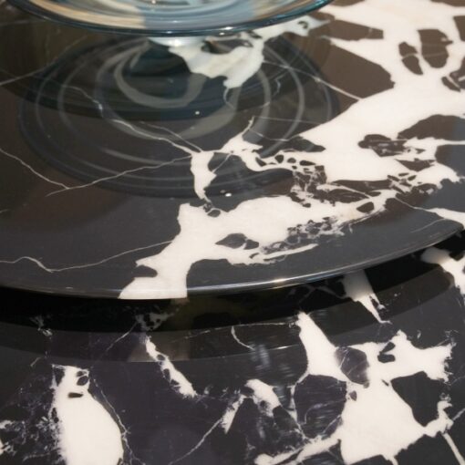 Luxury Napoleon Black Marble Stone Table Marble Dining Table Customized Shape Natural Marble Dining Table For Living Room And Kitchen - Image 2