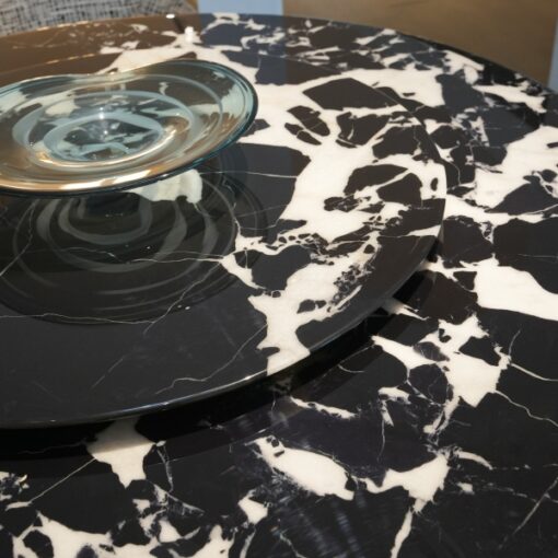 Luxury Napoleon Black Marble Stone Table Marble Dining Table Customized Shape Natural Marble Dining Table For Living Room And Kitchen - Image 4