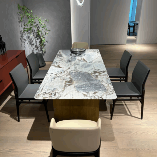 Luxury Nature Mable Stone Furniture Modern Blue Marble Dining Table Rectangle Table Set Marble Furniture for hotel dining room Decoration Nature Marble Slab