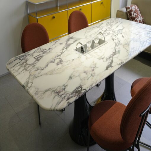 Luxury Square Stone Table Modern Design Dinning Table Set 4 Chairs Dining Room Furniture Marble Round Extendable
