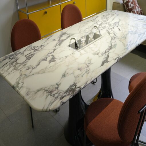 Luxury Square Stone Table Modern Design Dinning Table Set 4 Chairs Dining Room Furniture Marble Round Extendable – Image 4