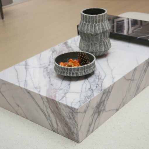 Luxury Stone Furniture Custom-Made Modern Marble Tea Table Coffee Table Home Decor Natural Square Cube Marble Plinth – Image 3