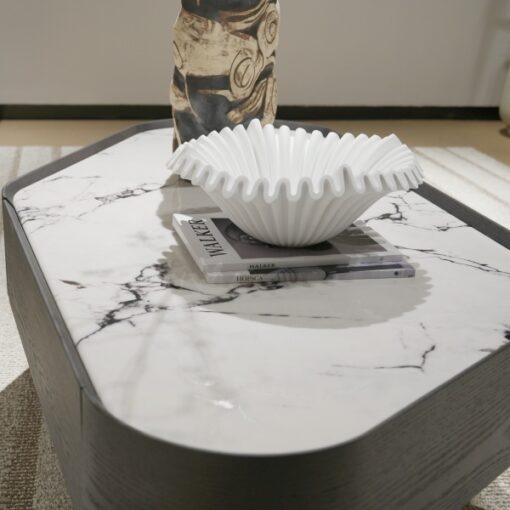 Luxury Stone Furniture Tea Table for Living Room Sales Department Clubhouse Italian Coffee Table Elegant Marble Round Top Table Best Price Wholesale – Image 2