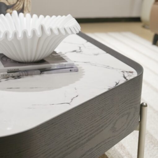 Luxury Stone Furniture Tea Table for Living Room Sales Department Clubhouse Italian Coffee Table Elegant Marble Round Top Table Best Price Wholesale – Image 5