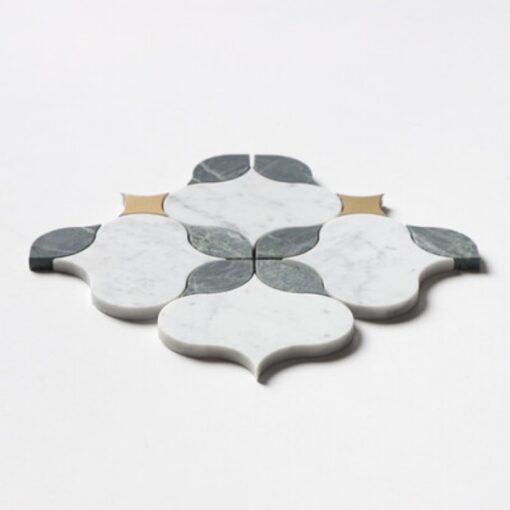 Marble stone mosaic Waterjet cut Bathroom Tiles – Image 4