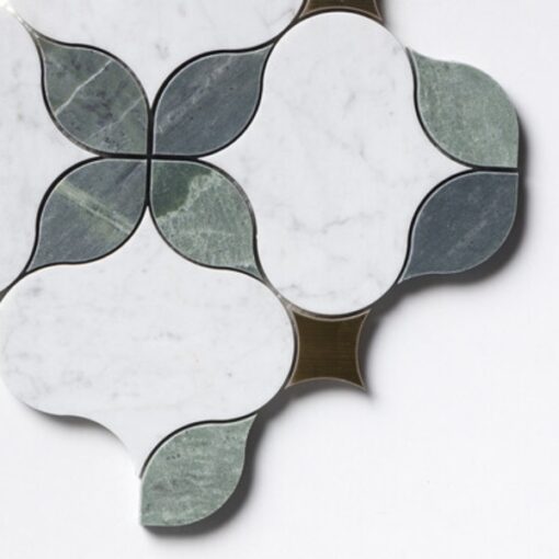 Marble stone mosaic Waterjet cut Bathroom Tiles – Image 3
